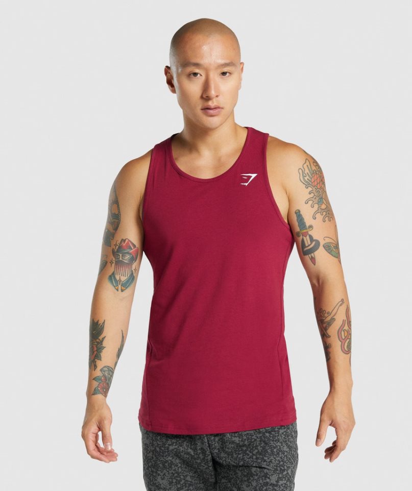 Men\'s Gymshark Critical 2.0 Tanks Fuchsia | NZ 8AZDGF